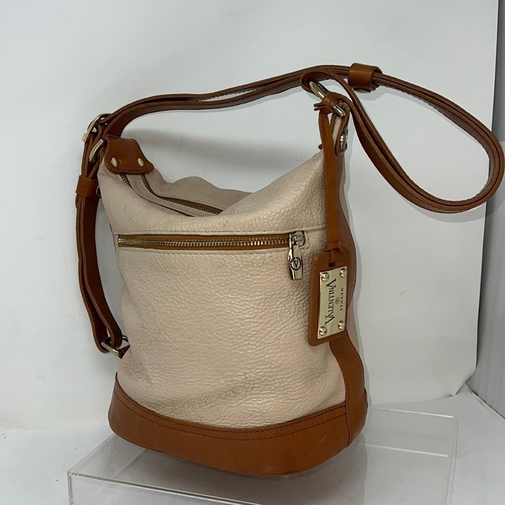 VALENTINA LEATHER ITALY 3 WAY LARGE SLING BAG BACKPACK SHOULDER BAG